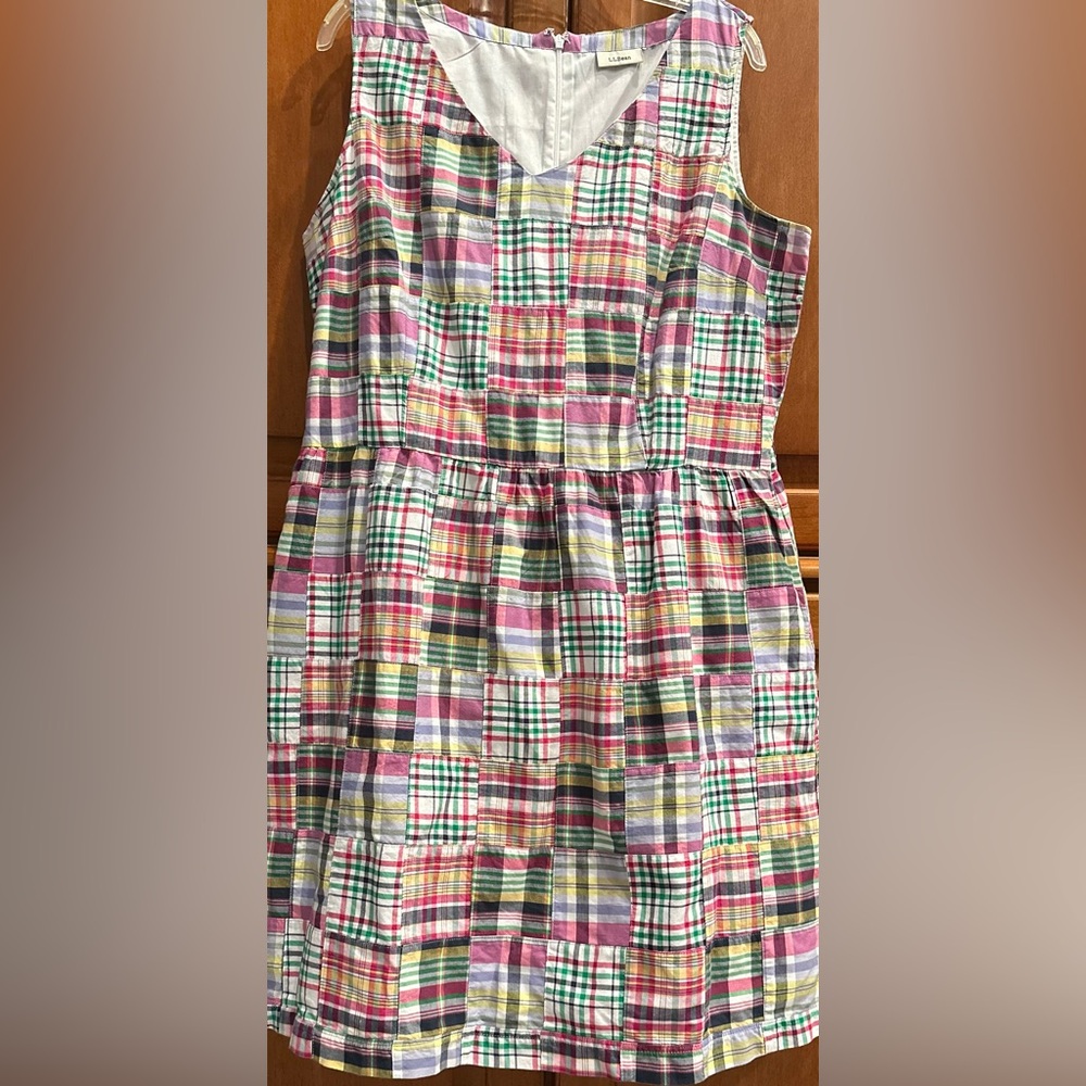 L.L. Bean Multicolor Plaid Dress